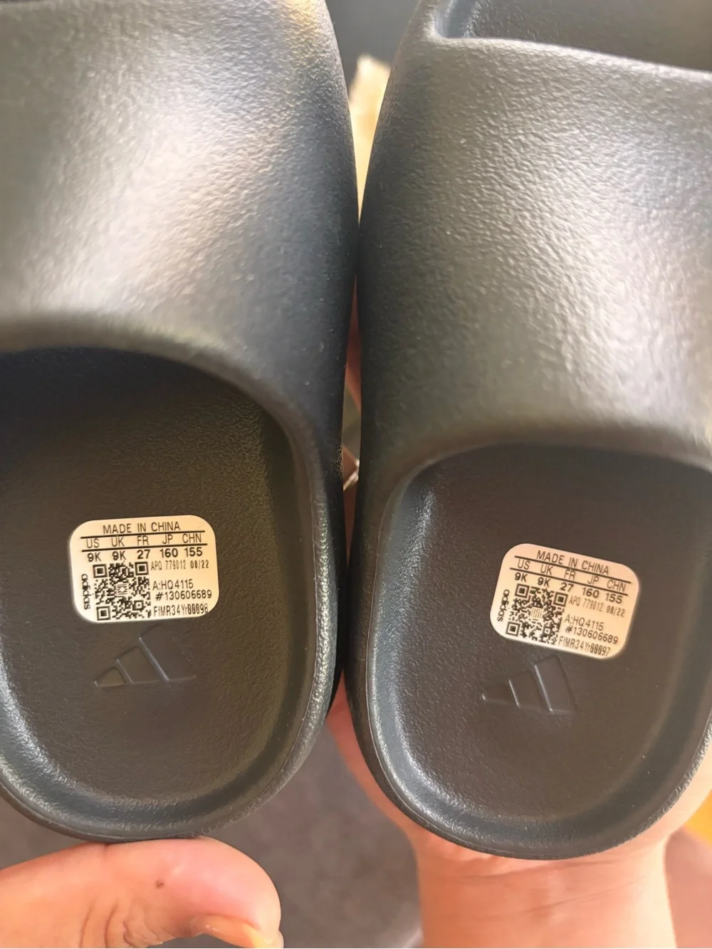Yeezy Kids Black Slide Sandals